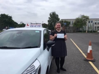'Louise' is a brilliant instructor, she made me feel comfortable and is very friendly, she helped me gain confidence in myself and I actually started to enjoy driving. <br />
<br />
Would definately recomend her and StreetDrive to anyone - Passed Friday 25th May 2018.