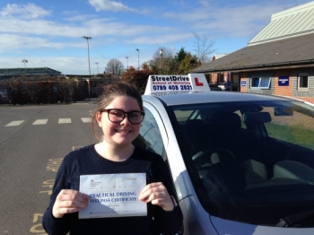 Congratulations to Jemma Parker who passed her driving test 1st Attempt on Monday 7th March 2016 just FOUR driving fault very well done<br />
<br />

<br />
<br />
Congratulations from your instructor Shaun and ALL of us at StreetDrive School of Motoring may we wish you many years of safe driving