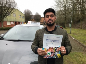 Congratulations to 'Mo Miami' who passed his driving test today at Chippenham DTC, and at the “1st attempt”, we are ALL delighted for you.<br />
<br />
Congratulations from your instructor 'Colin' and ALL of us at StreetDrive (School of Motoring), may we wish you many years of safe driving. Passed Monday 14th January 2019.